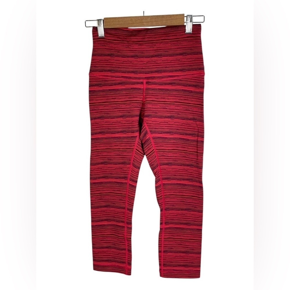 Lululemon Wunder Under Crop (Hi-Rise) Cyber Boom Juice Alarming Size 6 - Picture 4 of 8